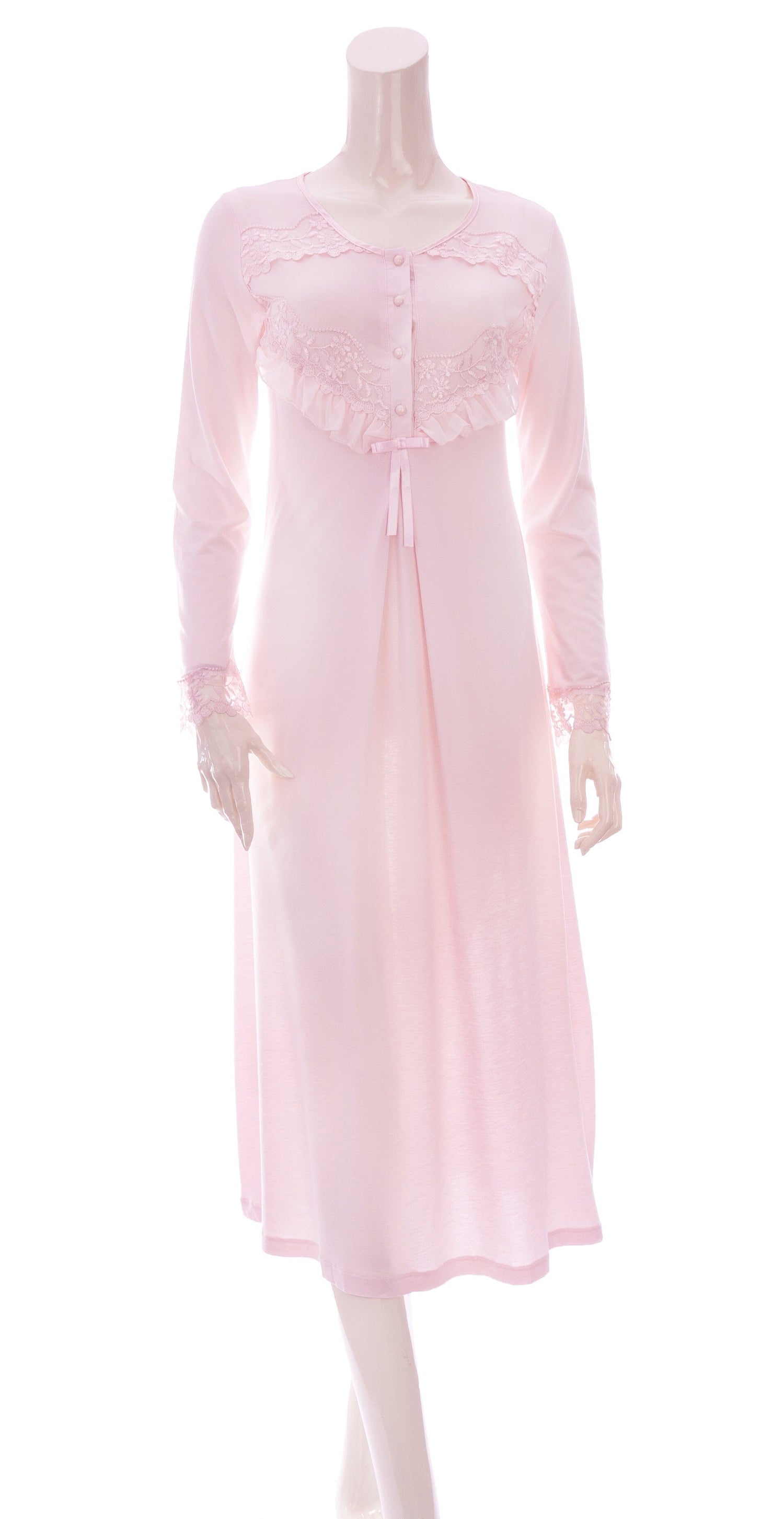 Maternity & Nursing Gown in Soft Pink