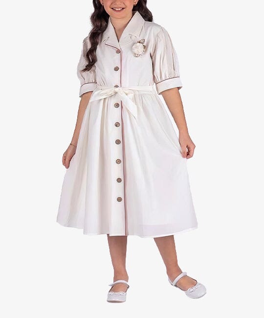 Cotton Plain Short Sleeve Dress DRESS PAFIM 