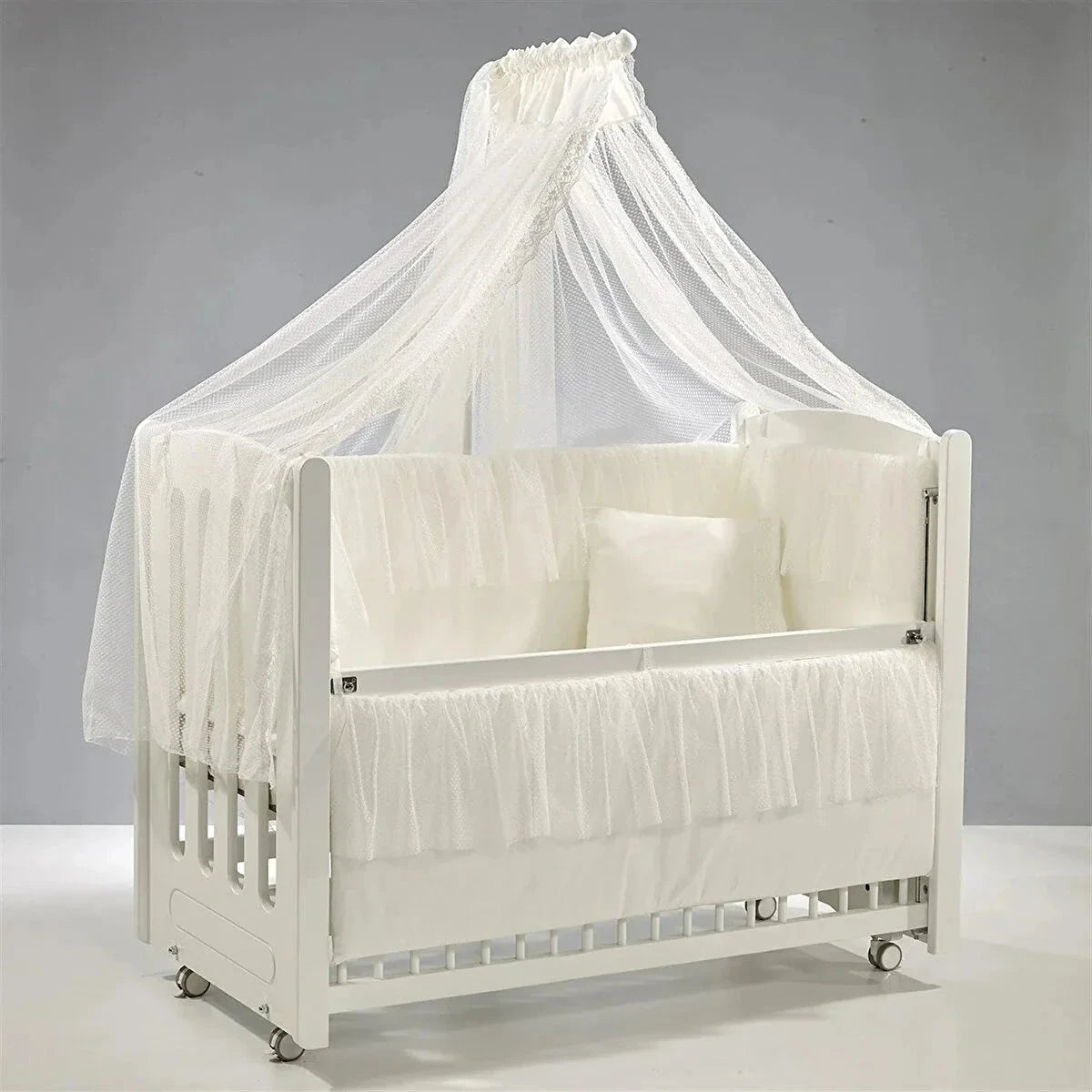 سرير ميا الخشبي الهزاز المشترك 60×120 سم baby crib Meltem Kids