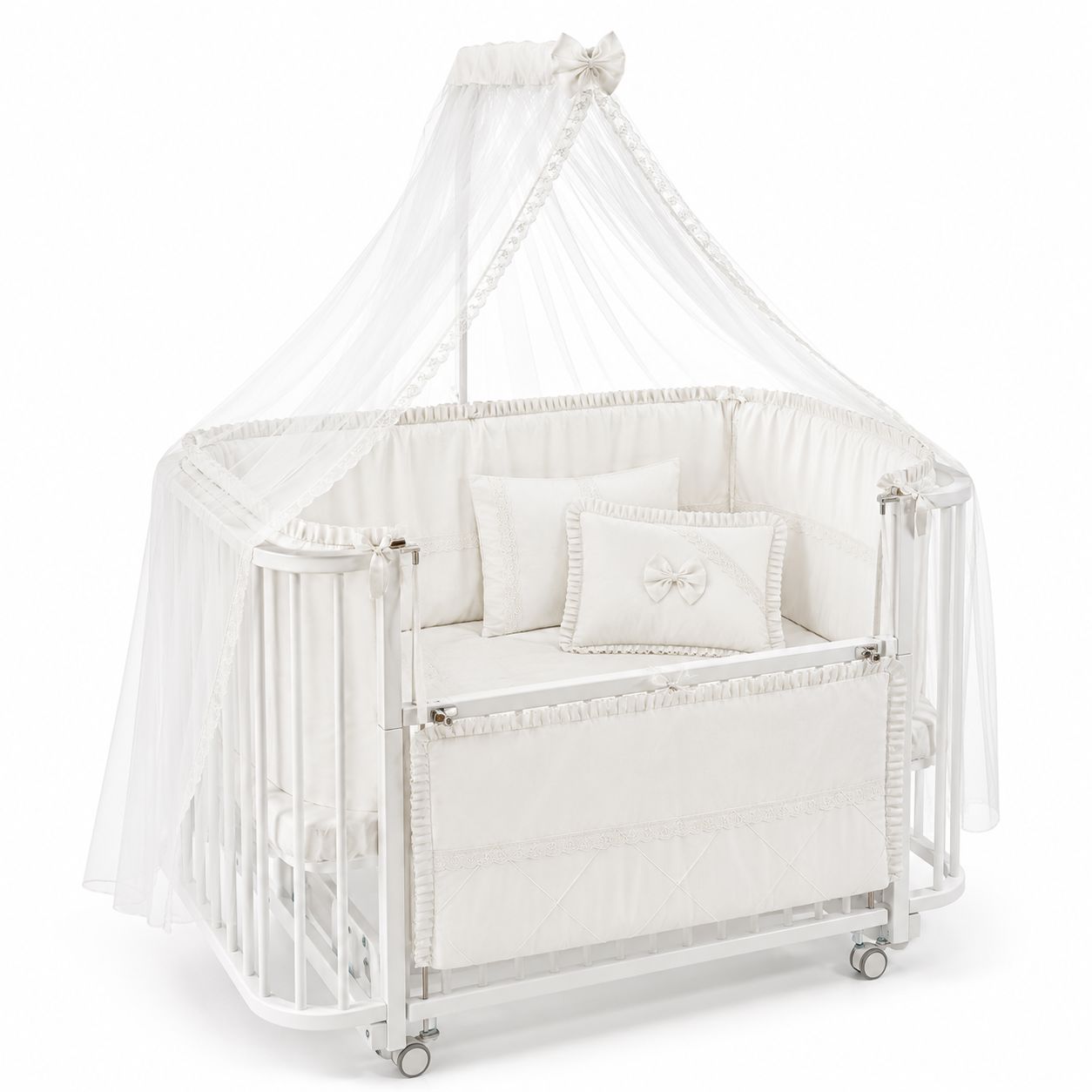 MeltemKids Bambino Baby Bedding & Mosquito Net Set – 9 Pieces | 70 × 110 cm Baby Bedding Set Meltemkids