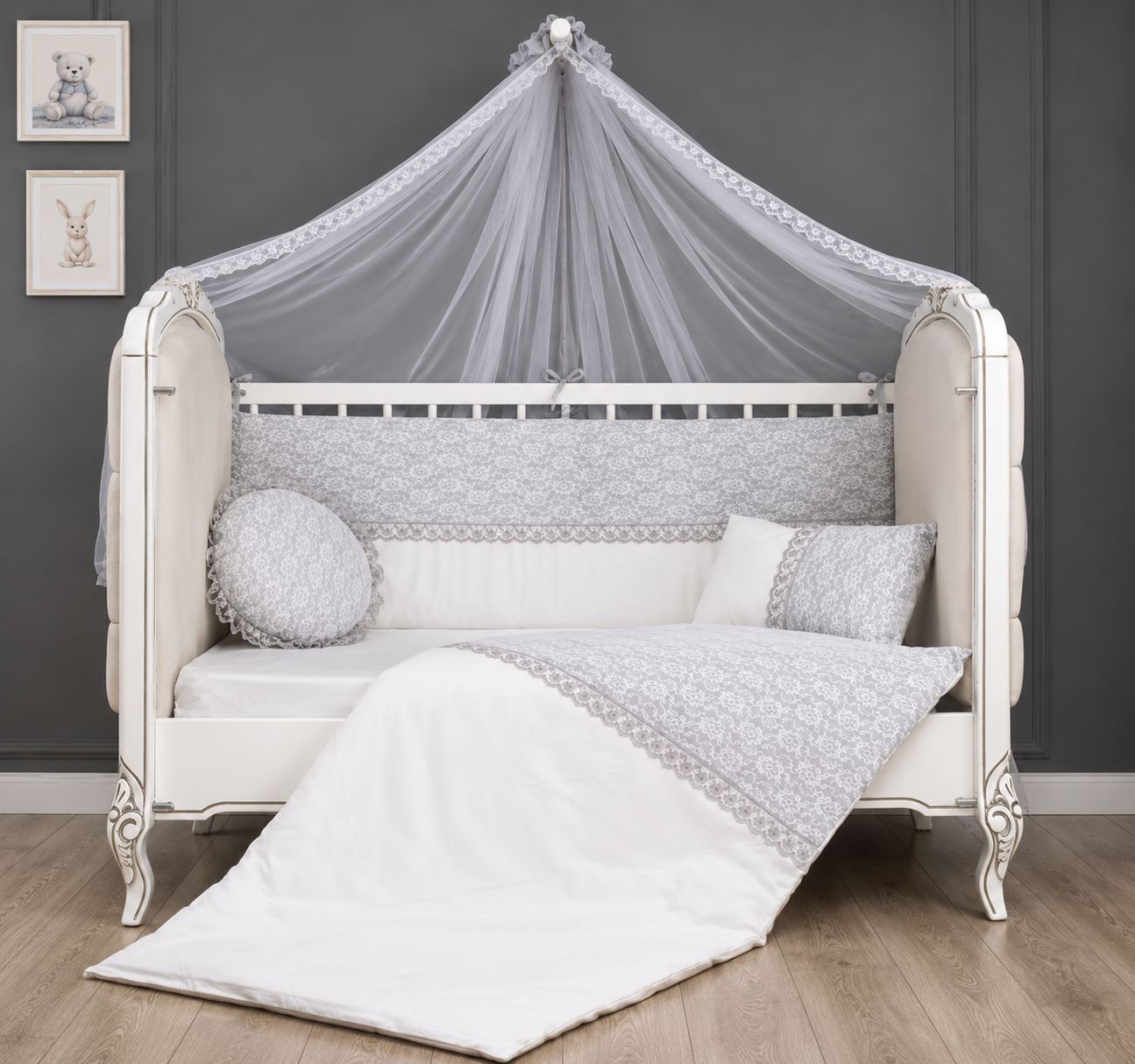 MeltemKids Manhattan 3-in-1 Royal Baby Crib Baby Crib Meltemkids