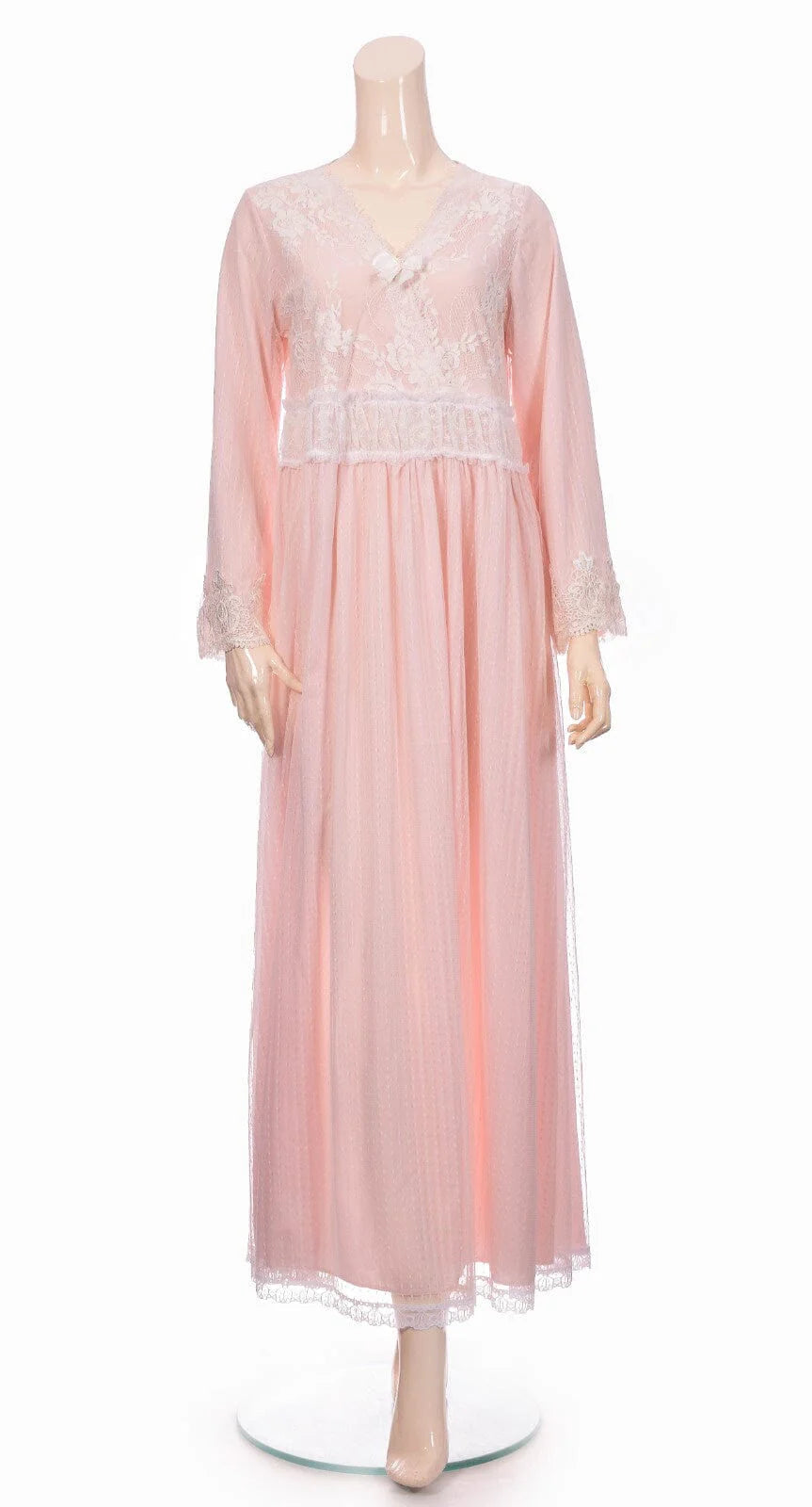 Asila – Reception Wear – Long Nightgown Available in Pink, Beige, and White General Coco Box