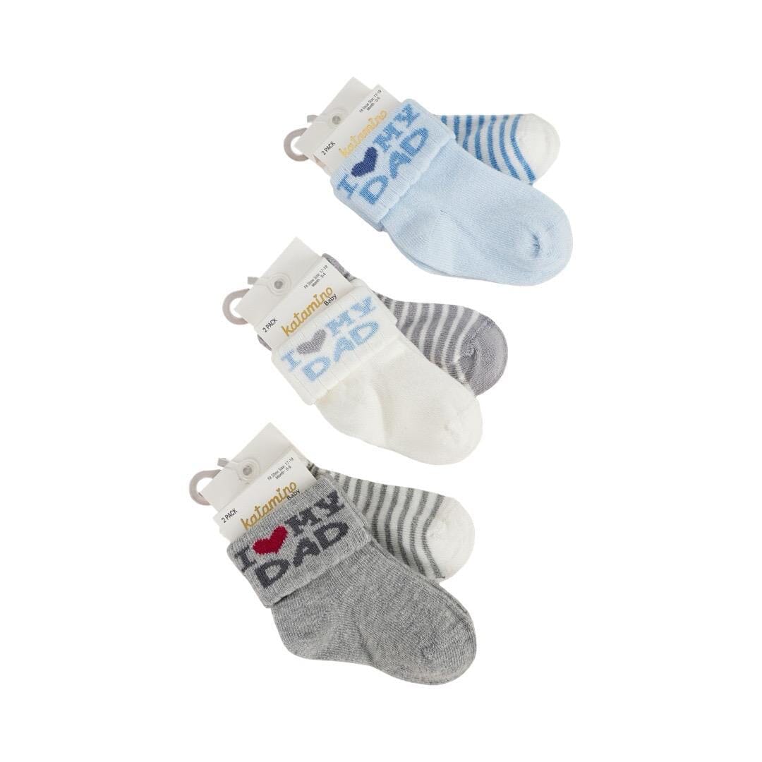 I Love Dad Baby Boy Socks 2-Pack Set Socks KATAMİNO