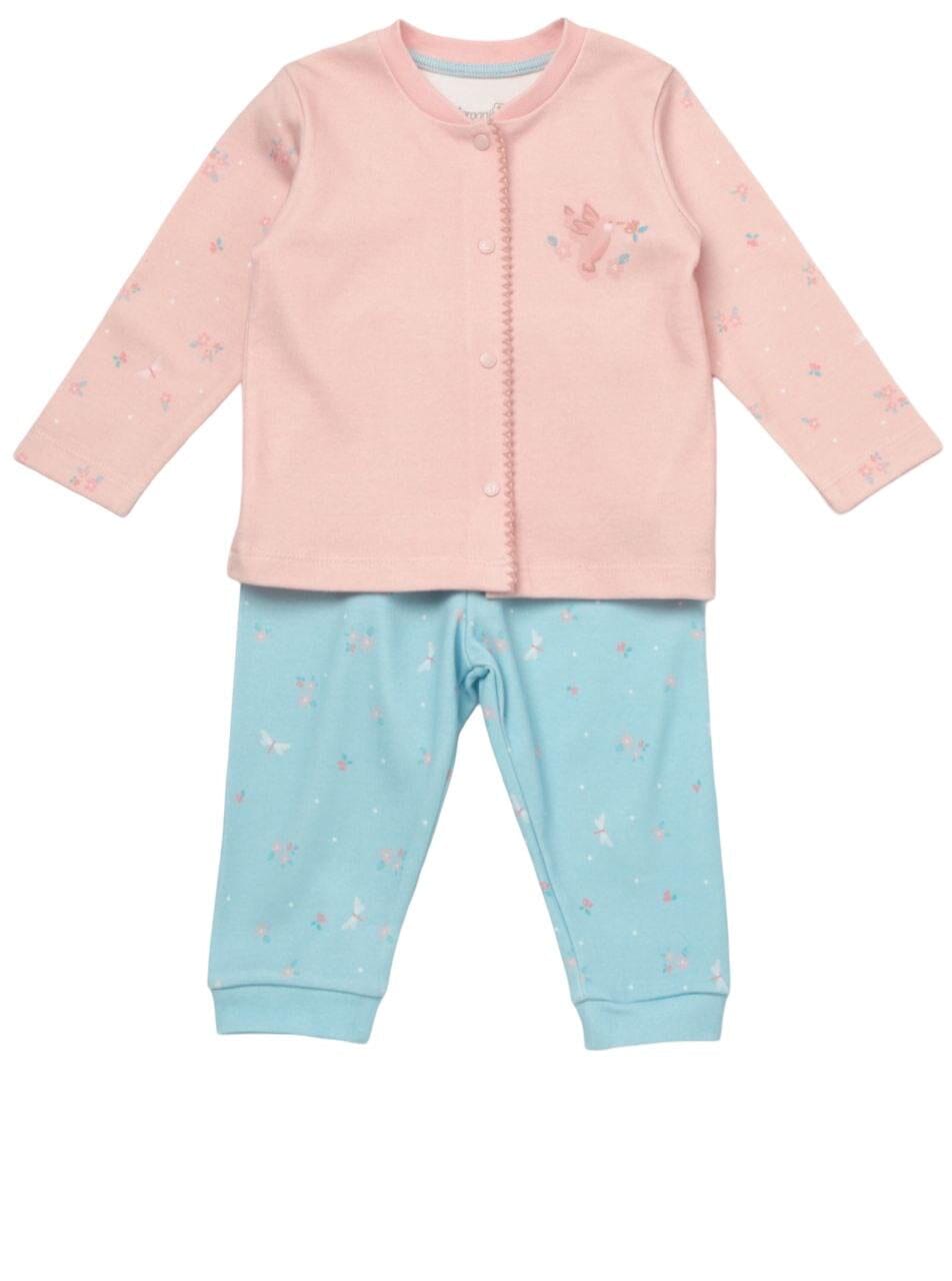 Flower Print Pajama Set - Soft Pink biorganic