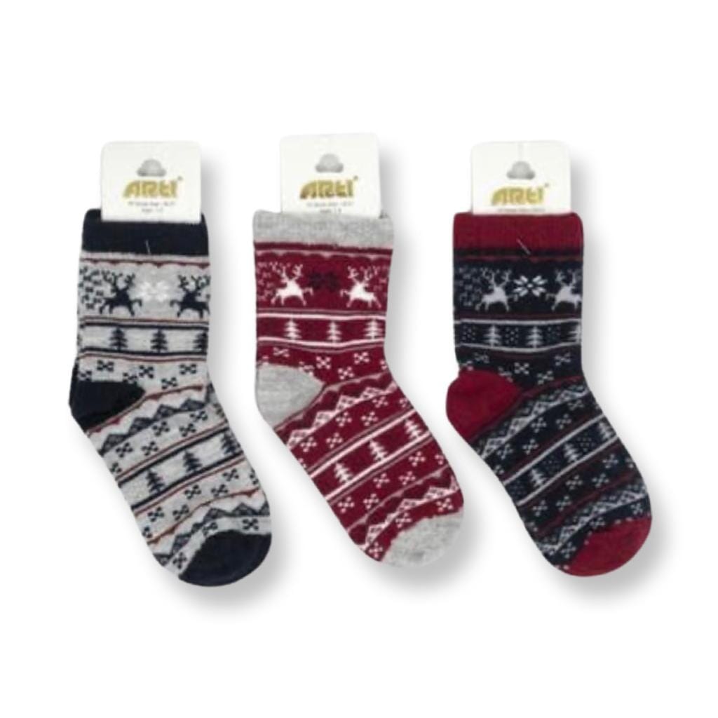 Unisex Designed High Ankle Cotton-Rich Socks Boys & Girls- 2 in 1 pack General ARTİ