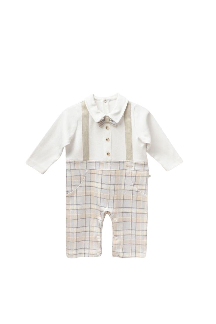 Checked Romper with Bow Tie Baby Romper Not specified