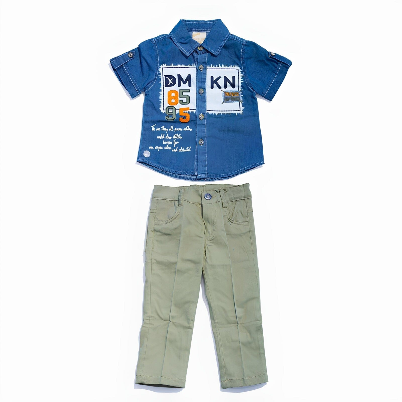 Casual Jeans Shirt & Pants Toddler Set - Navy Blue General DOMAKIN