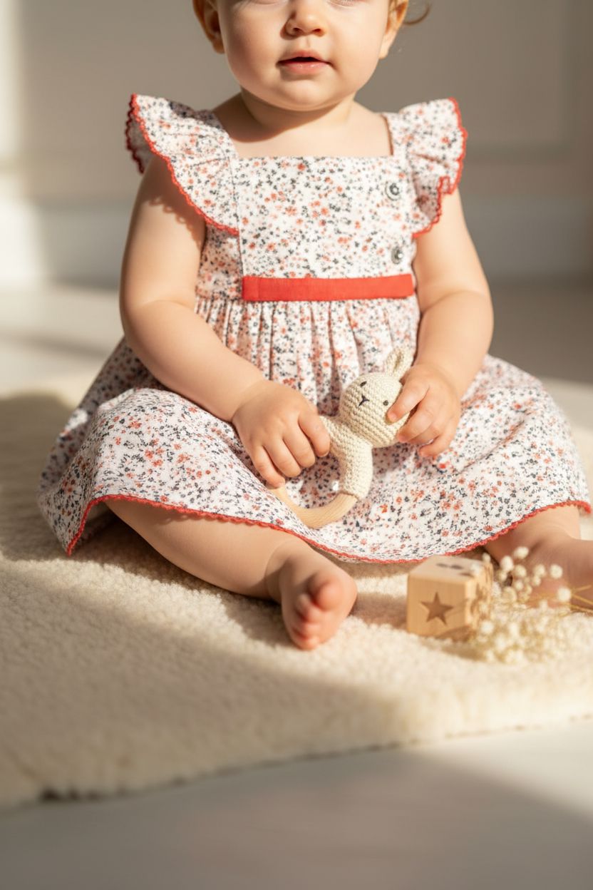 Baby Girl Floral Ruffle Dress Babydola