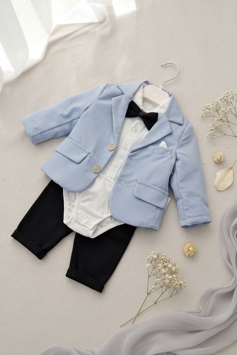 Boys 3-Piece Suit Set - Blue baby & toddler concept kids