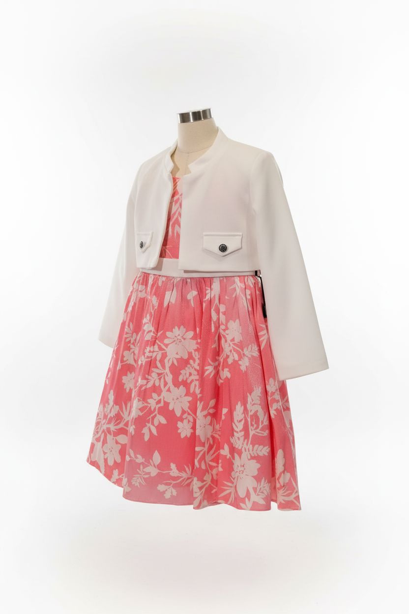 Girls Two-Piece Occasion Outfit - Coral | Ages 2-7 DRESS Himms