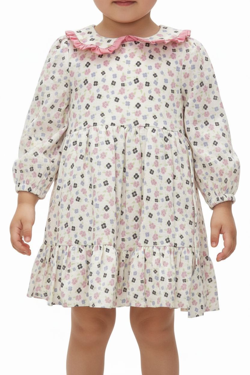 Muslin Dress in Floral Print (2-7Yrs) KIDS WEAR mensis kids