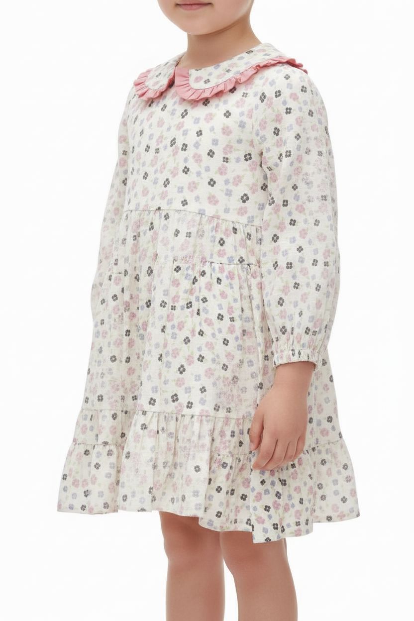Muslin Dress in Floral Print (2-7Yrs) KIDS WEAR mensis kids