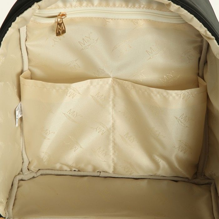 PUFF Fabric & Leather Diaper Backpack baby diaper bag M&Y