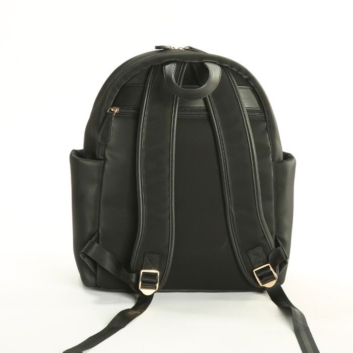 PUFF Fabric & Leather Diaper Backpack baby diaper bag M&Y