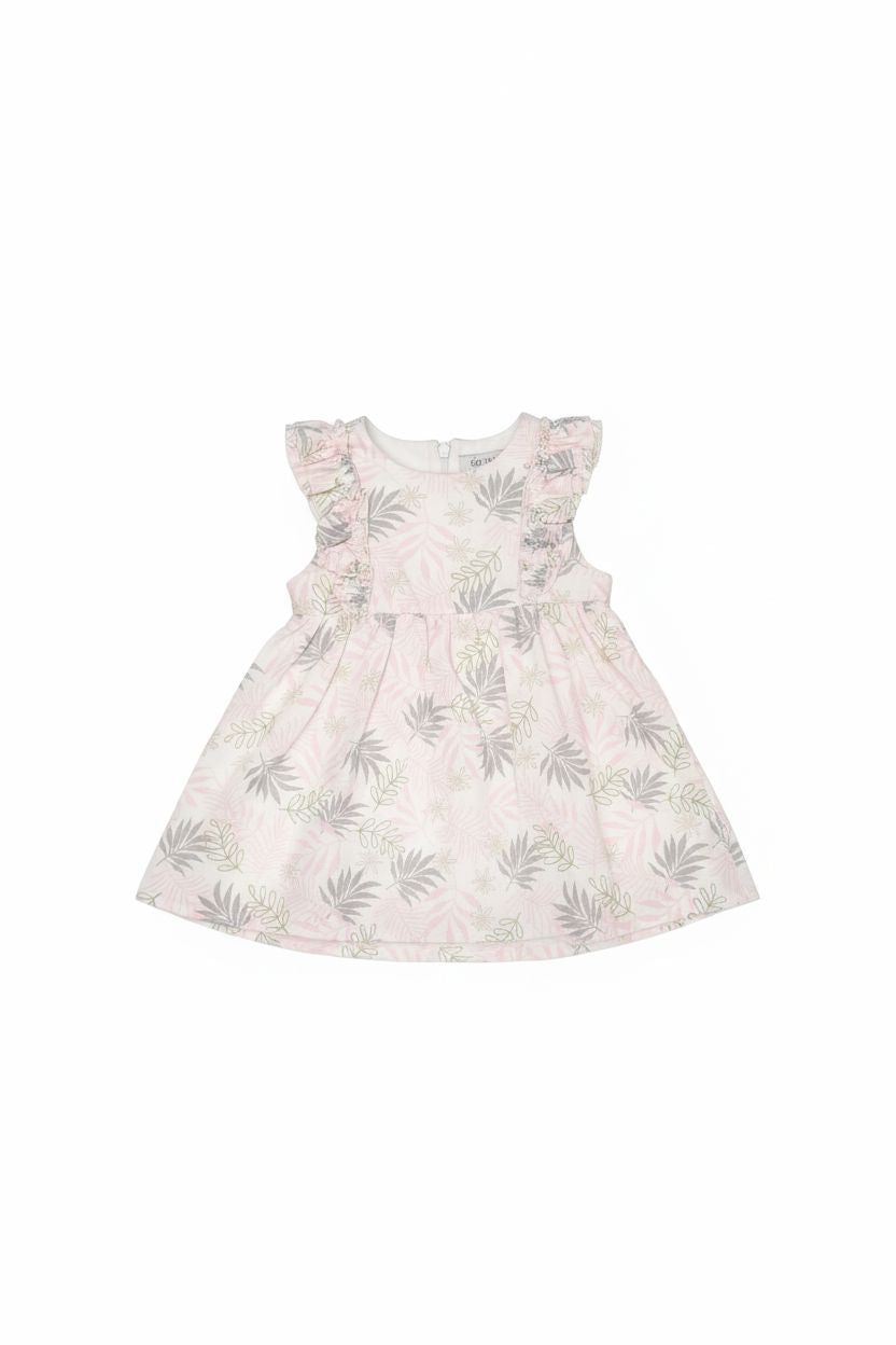 Lavender Cotton Dress with Ruffle Sleeves (6-24M) Baby dress FOR MY BABY