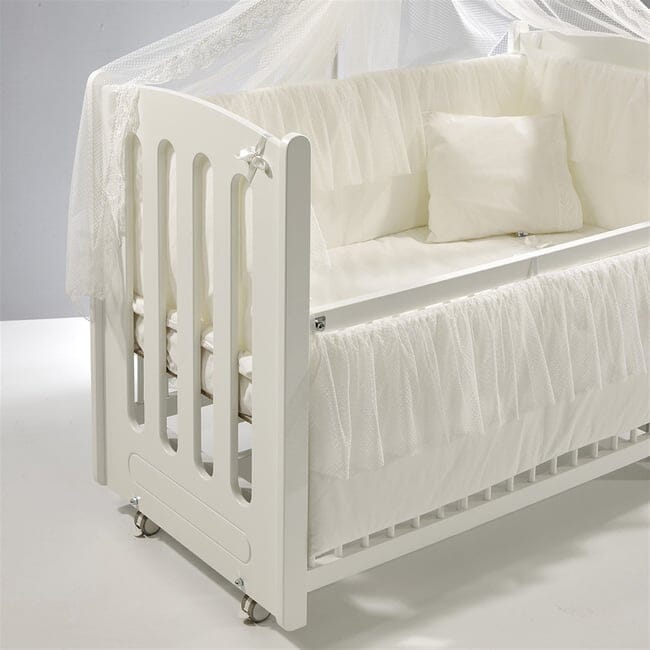 MeltemKids Mia Co-Sleeper Wooden Rocking Cradle 60x120 cm CRIB Meltem Kids