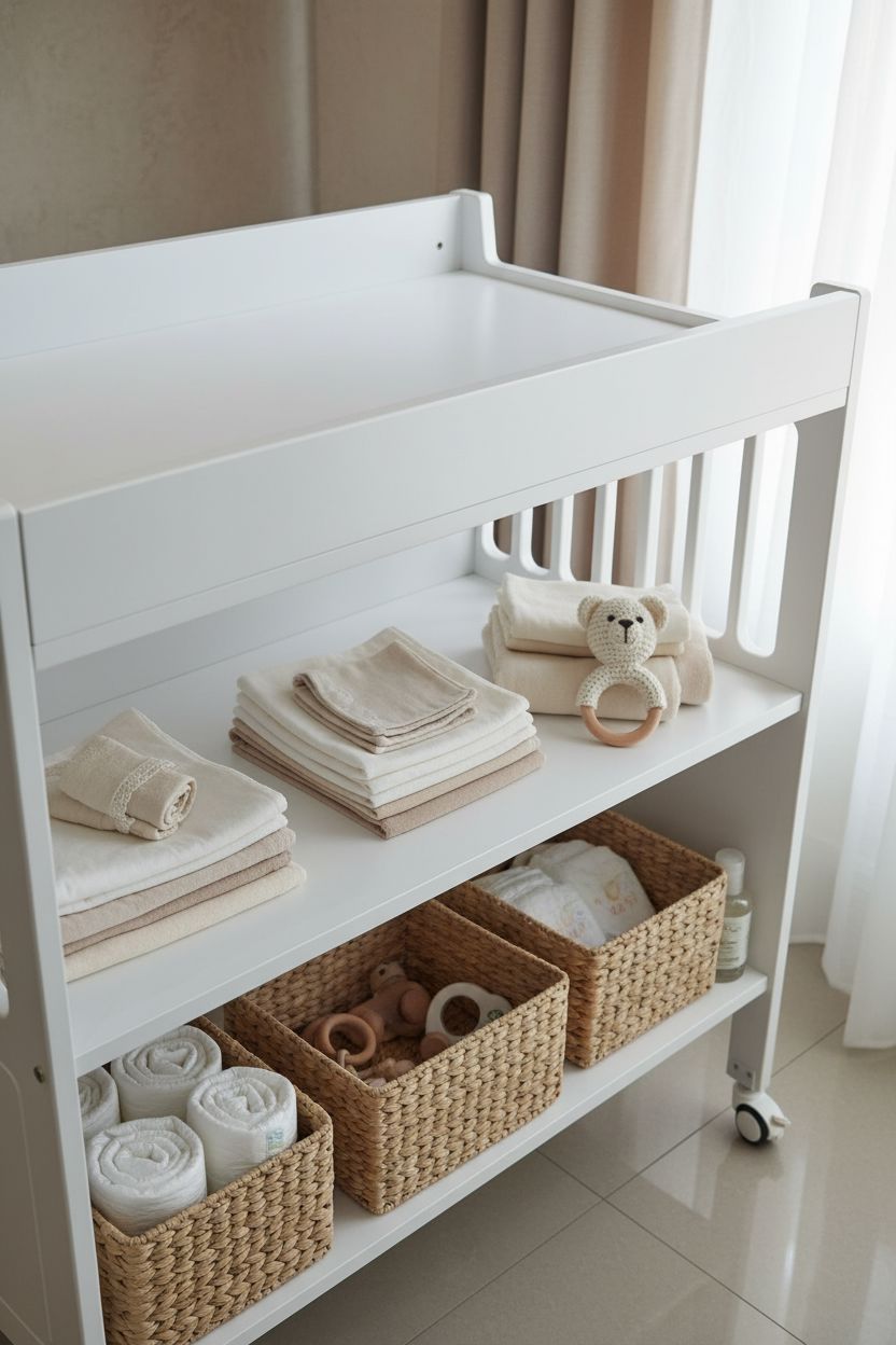 MeltemKids Changing Module - White baby furniture Meltem Kids