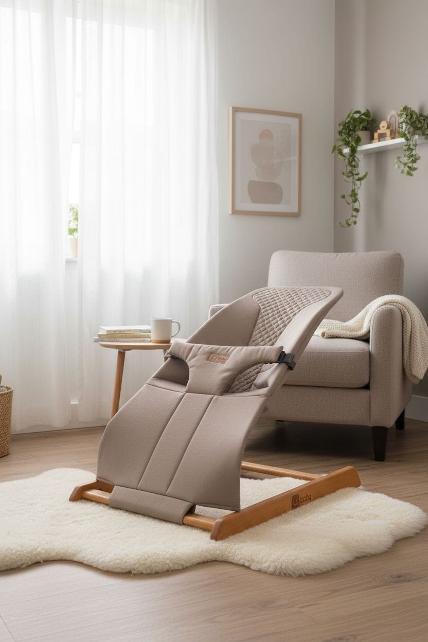 🎁 4Baby Dream Baby Bouncer – Beige | Turkish-Made (100% off) 4baby