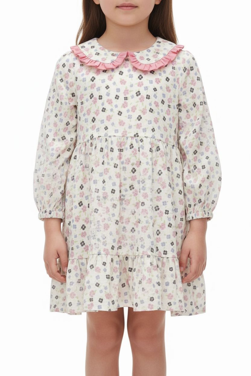 Muslin Dress in Floral Print (2-7Yrs) KIDS WEAR mensis kids