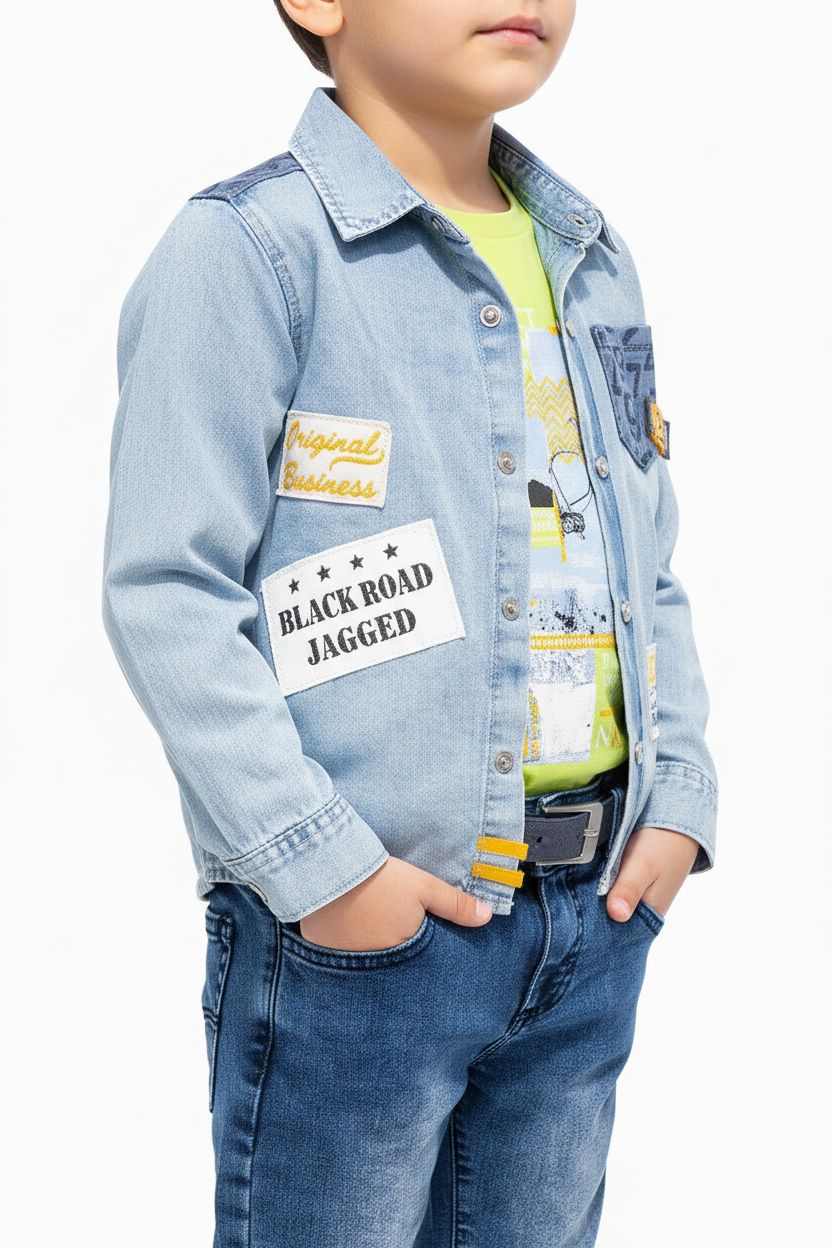 3 Piece Denim Shirt and Jeans Set (1-4 Years) KIDS WEAR bombili