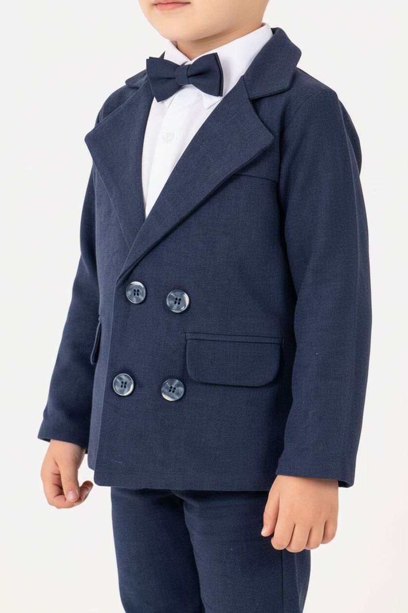 Boys' Navy Suit with Bow Tie (1-4 Years) boys outfit Weeny Kids