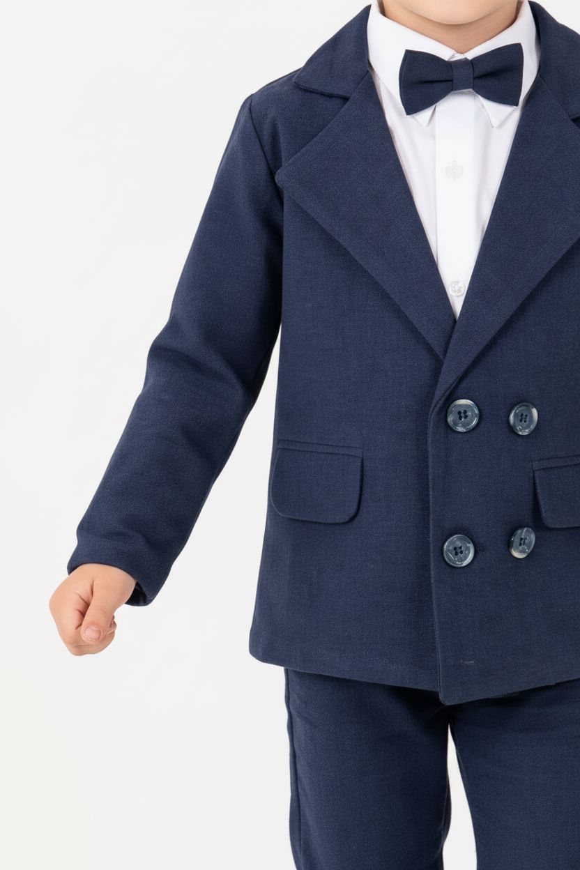 Boys' Navy Suit with Bow Tie (1-4 Years) boys outfit Weeny Kids