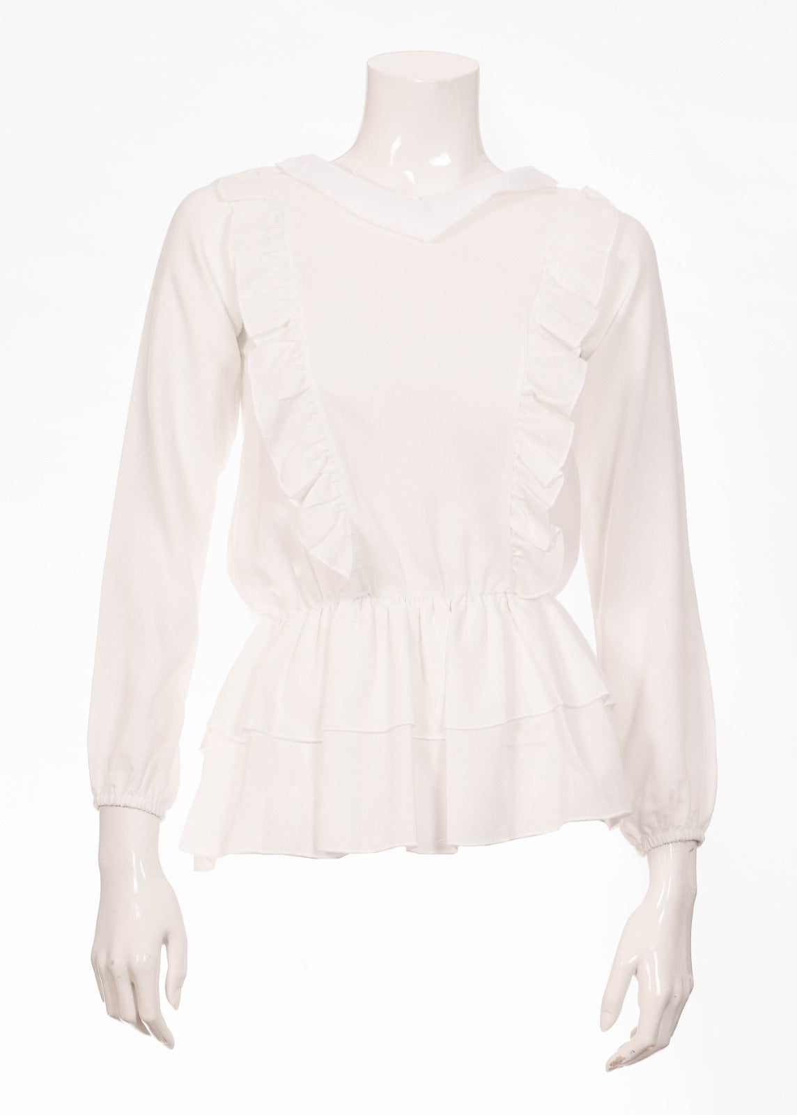 White Blouse - Long Sleeve Girls Wear PAFIM