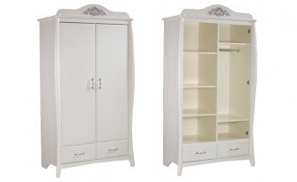 Prestige Two Door Girl's Room Wardrobe White Wardrobe MELTEM SMART