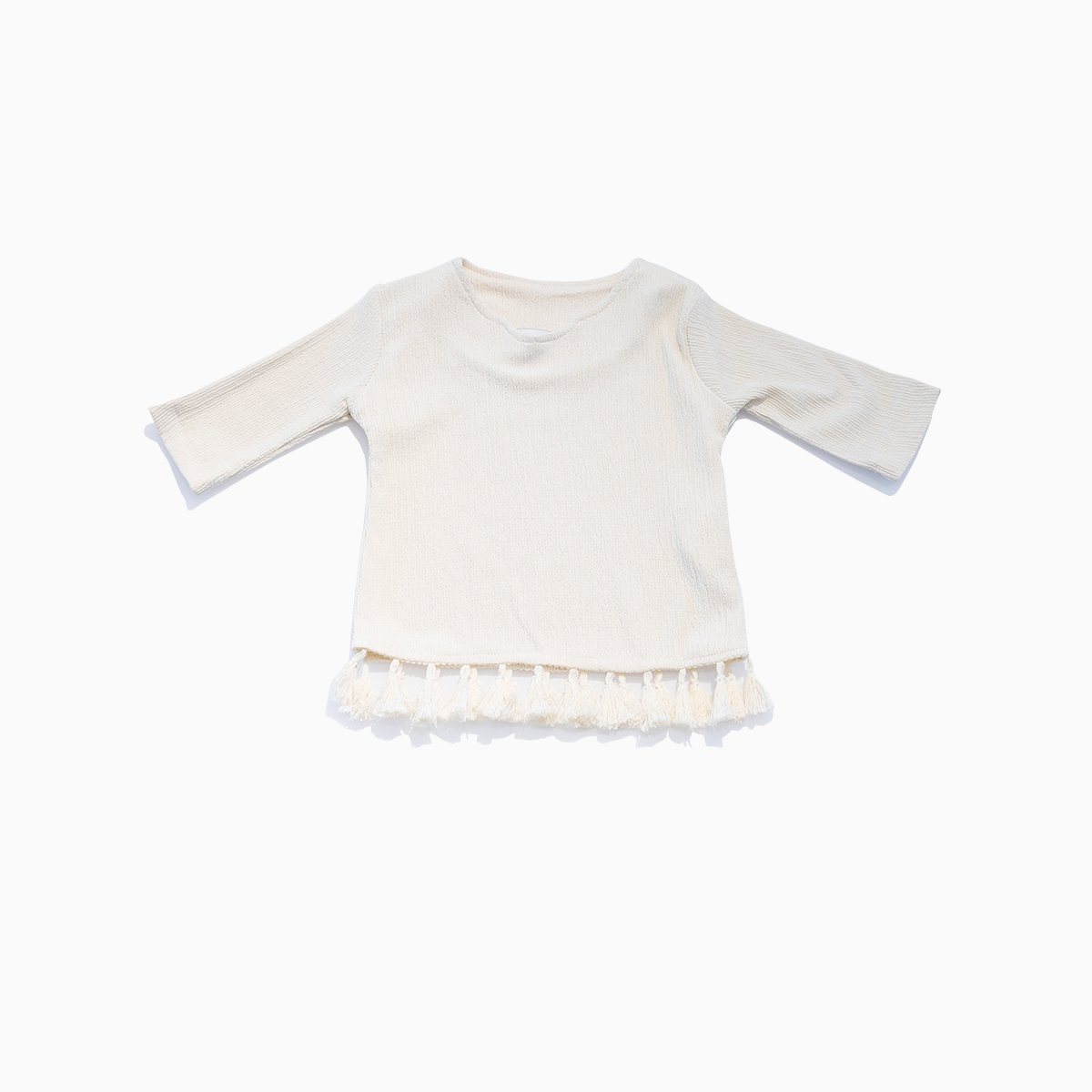 Jeans Jacket Top & Colorful Skirt 4 Piece Girls Set - Beige & Orange KIDS WEAR Mialia