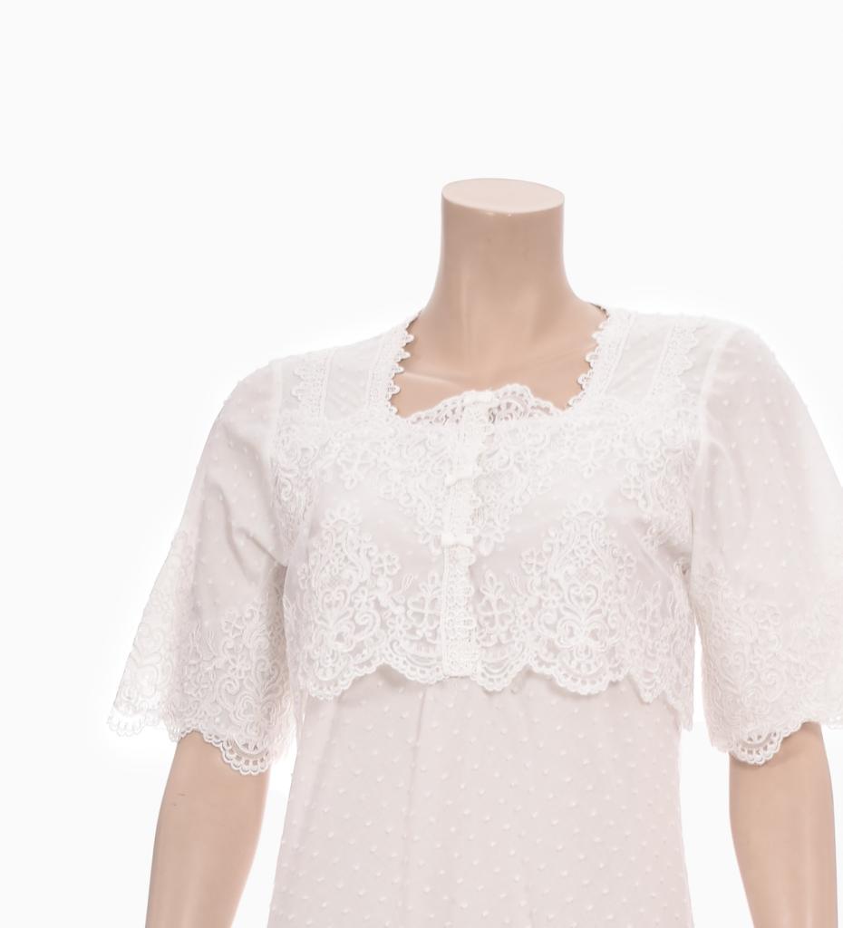 White Dotted Cotton Ladies Garment General Coco Box