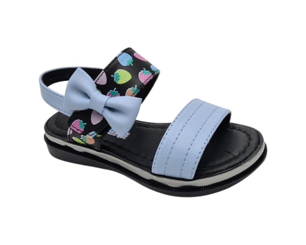 Sandals with multicolor strawberries - Blue SHOES minican 