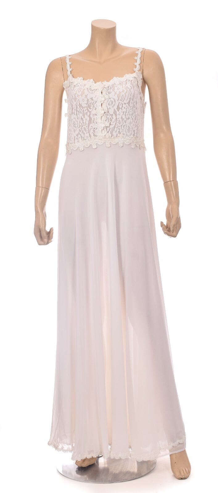“Luxury Robe Nighty Set-Off White Bridal 2 Piece Long set Coco Box