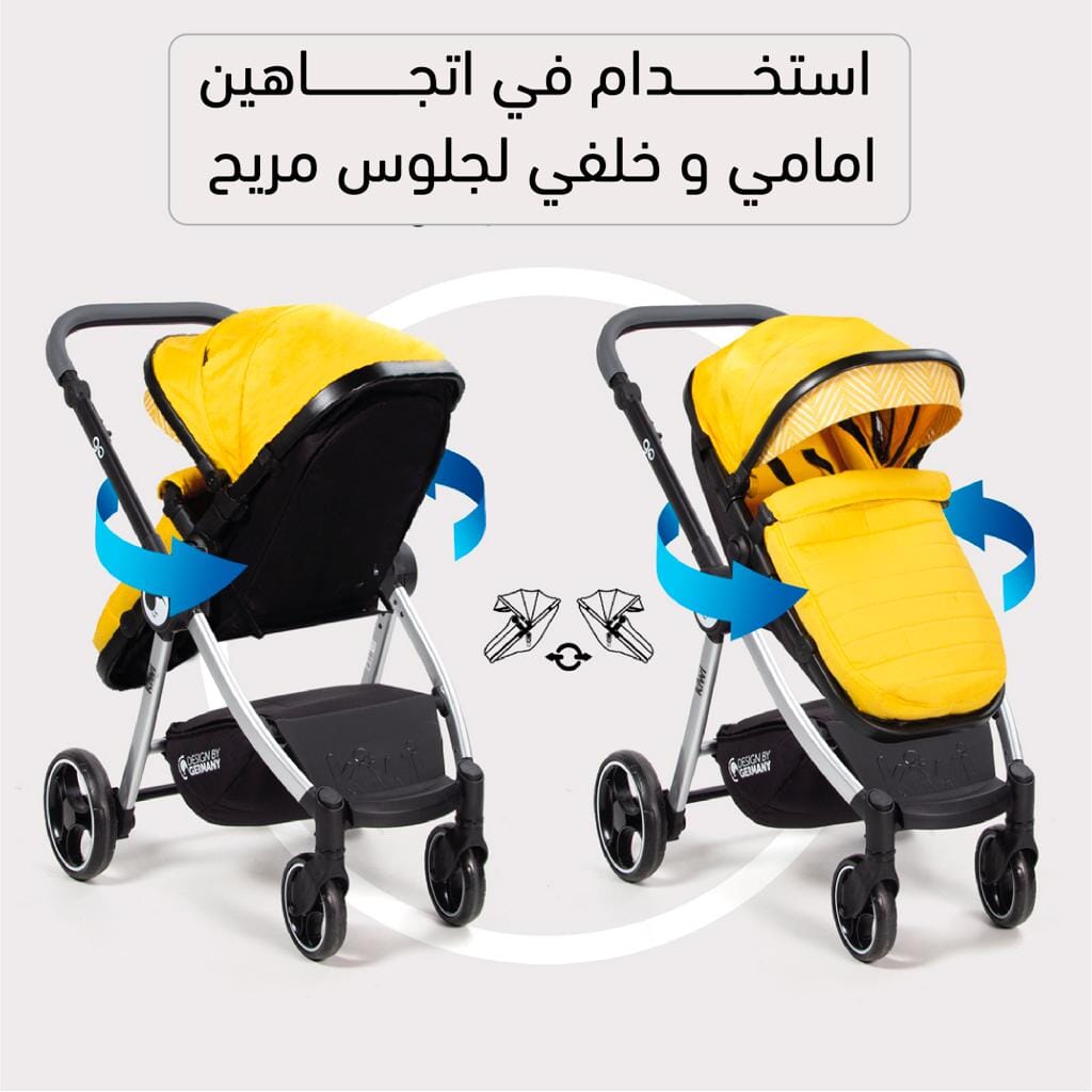 Kiwi Go Stroller, Car Seat, Care Bag – Grey 0-36 Months General KIWI