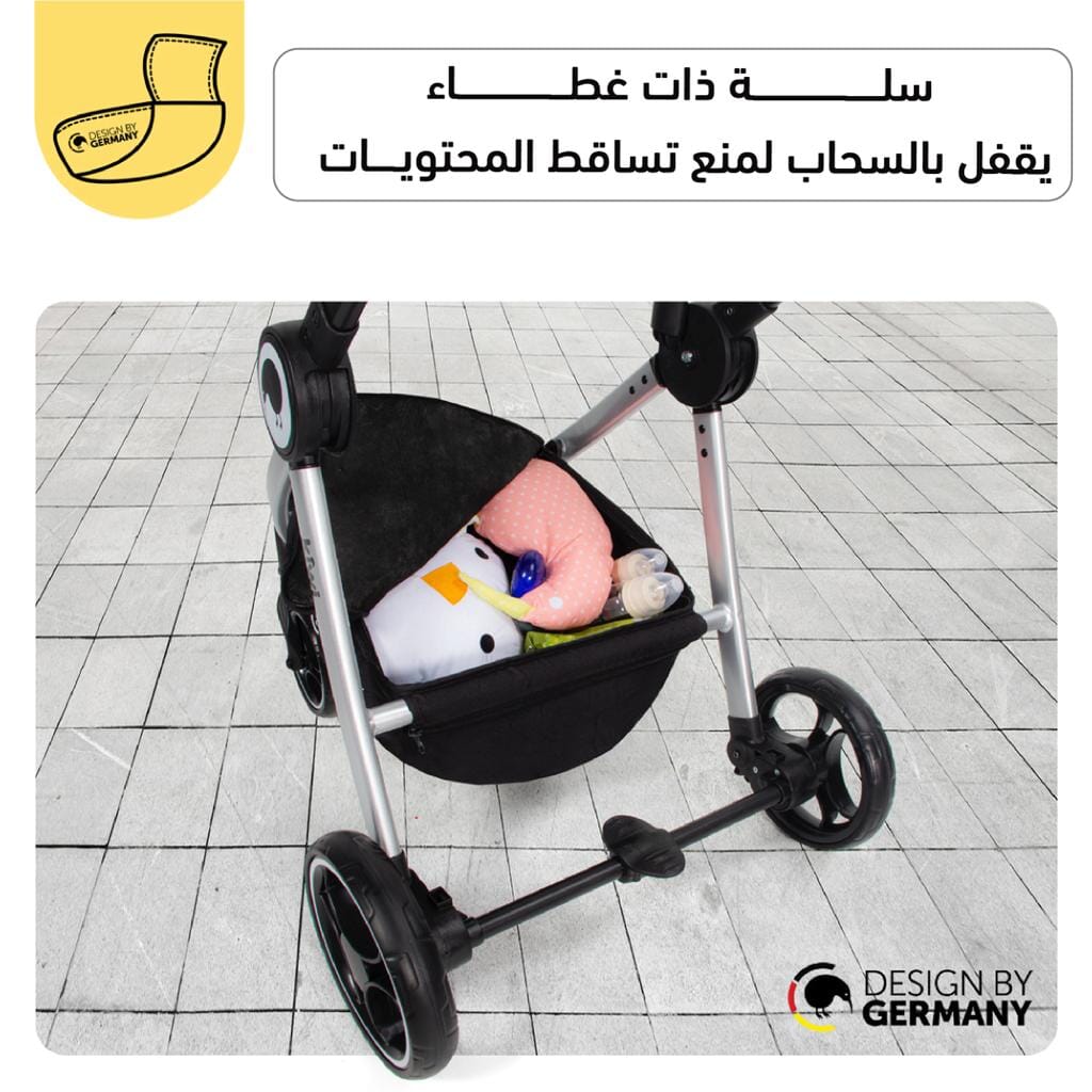 Kiwi Go Stroller Baby Carriage, Car Seat, Care Bag – Latte 0-36 Months Stroller KIWI
