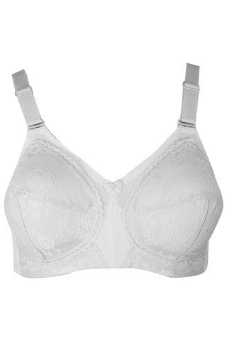 Pearl Minimizing Bra White Wireless Bra YENI INCI