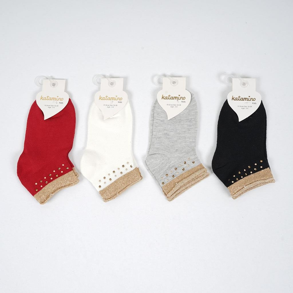Glitter Socks - Black Socks KATAMİNO