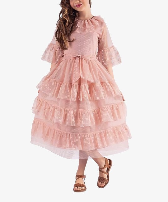 Layered Pink Tulle Dress General PAFIM 