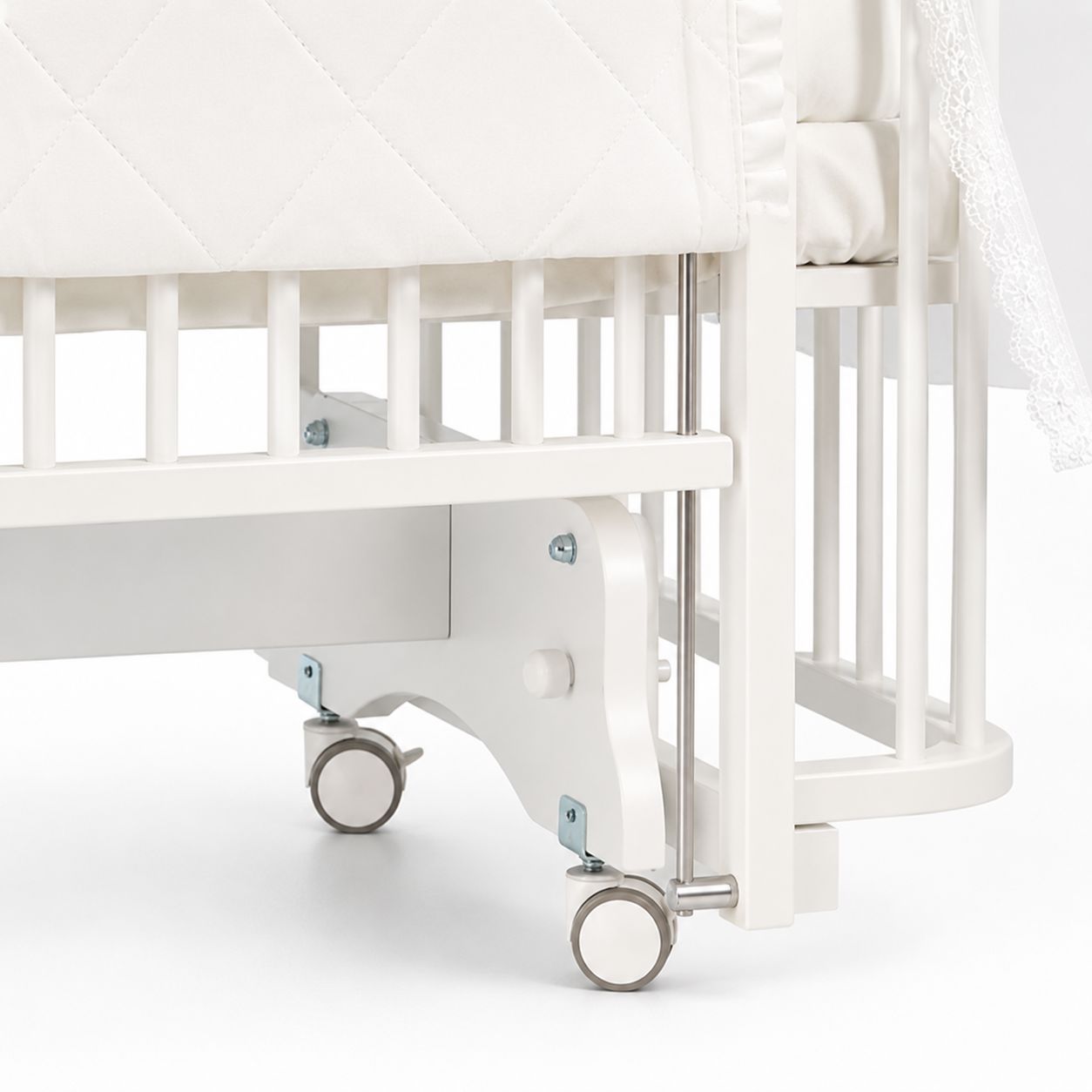 MeltemKids Bambino Baby Crib – Bedside Rocking Crib with Mattress Baby Crib Meltemkids 