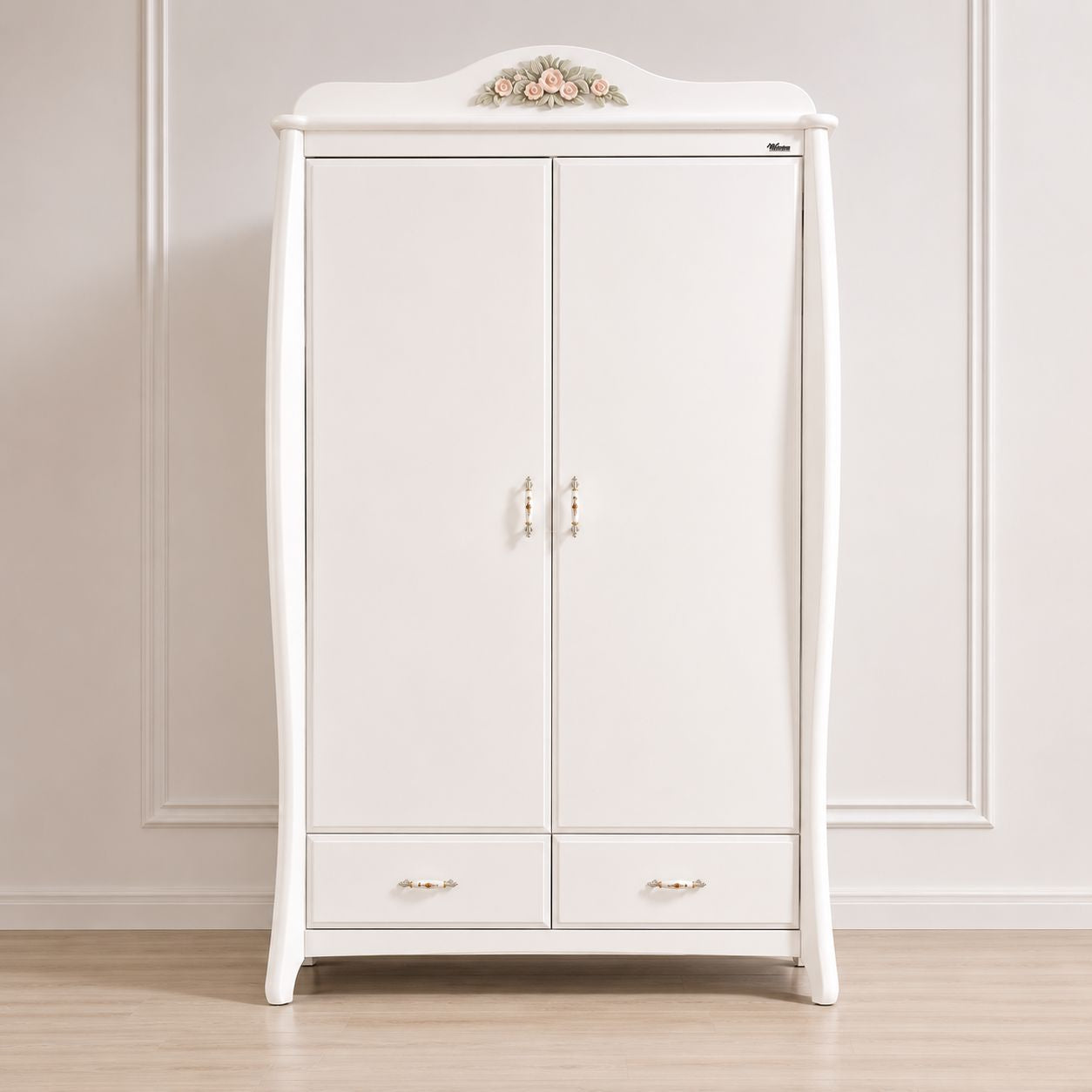 MeltemKids Girls’ Wardrobe – Premium White baby nursery room Meltemkids 