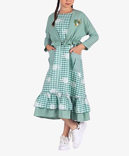 A Sleeveless Mint Green Dress with A Jacket General PAFIM 