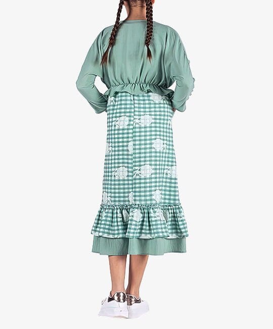 A Sleeveless Mint Green Dress with A Jacket General PAFIM 