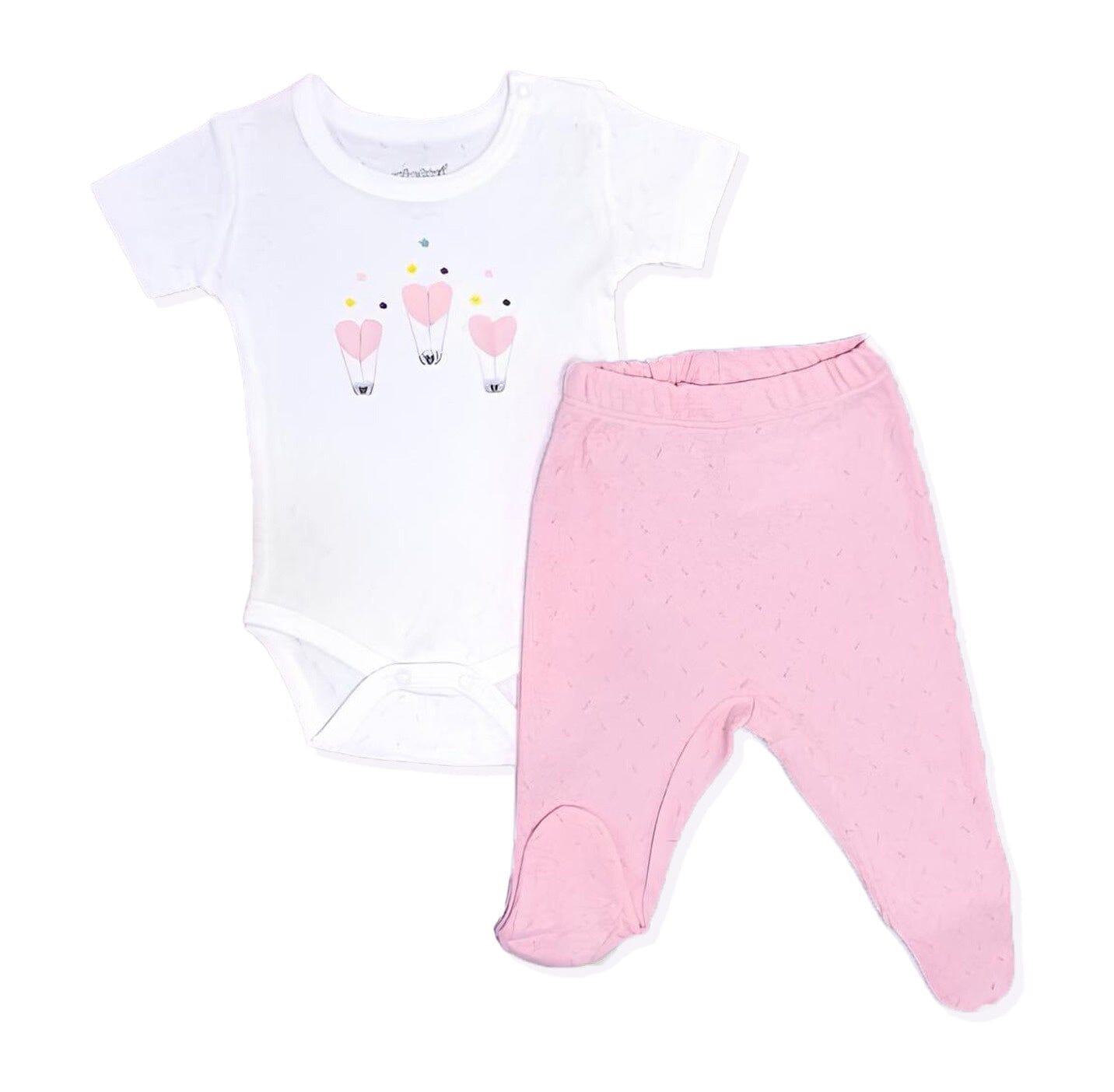 Baby Girl Pink Heart Bodysuit and Leggings Set General kidaxi 