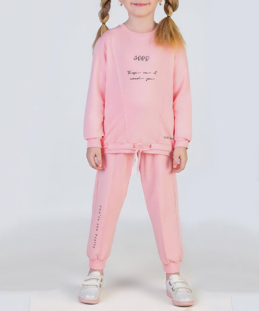 Kids' Pink Tracksuit Set KIDS WEAR Damla Bebe 