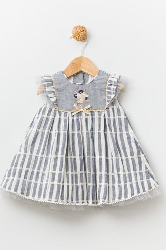 Striped Denim Baby Dress baby & toddler baby Baba 