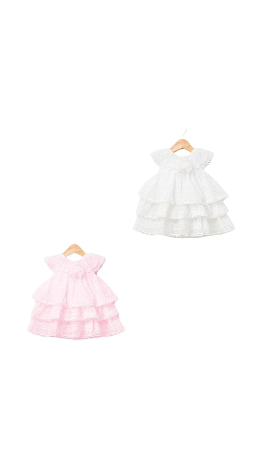 Pink Baby Girl Tiered Ruffle Dress Baby Girl Dress Babydola 