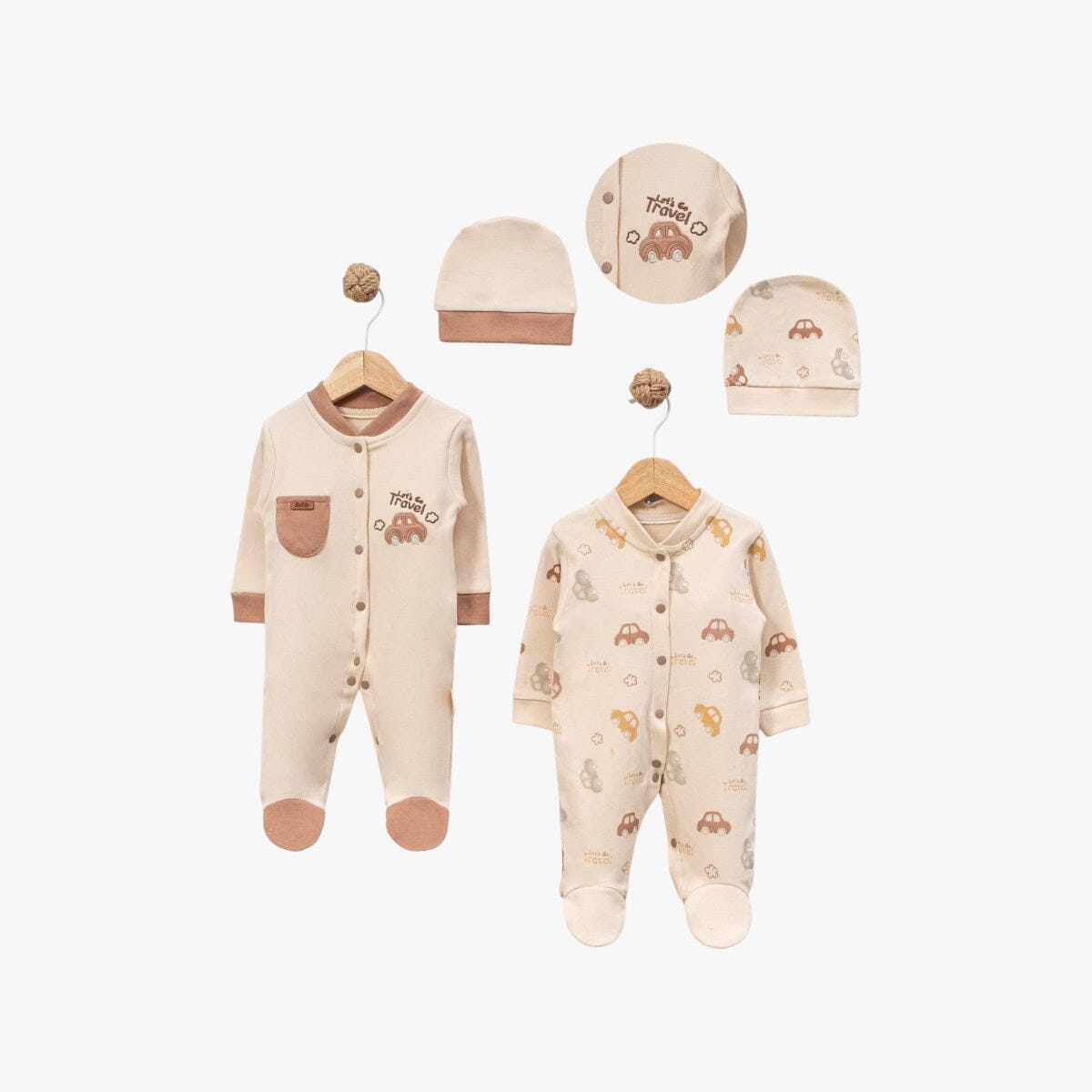 Baby Boy Pack of 2 Sleep Suits & Hats baby boy sleepsuit Bebly Kids 