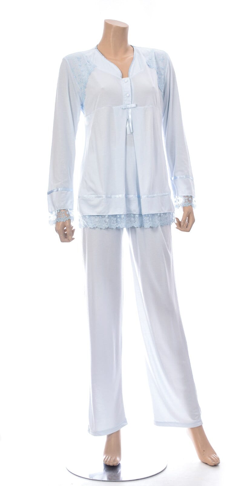 3 Pieces Pajama Set Long Sleeve -Blue maternity sleepwear Xses 