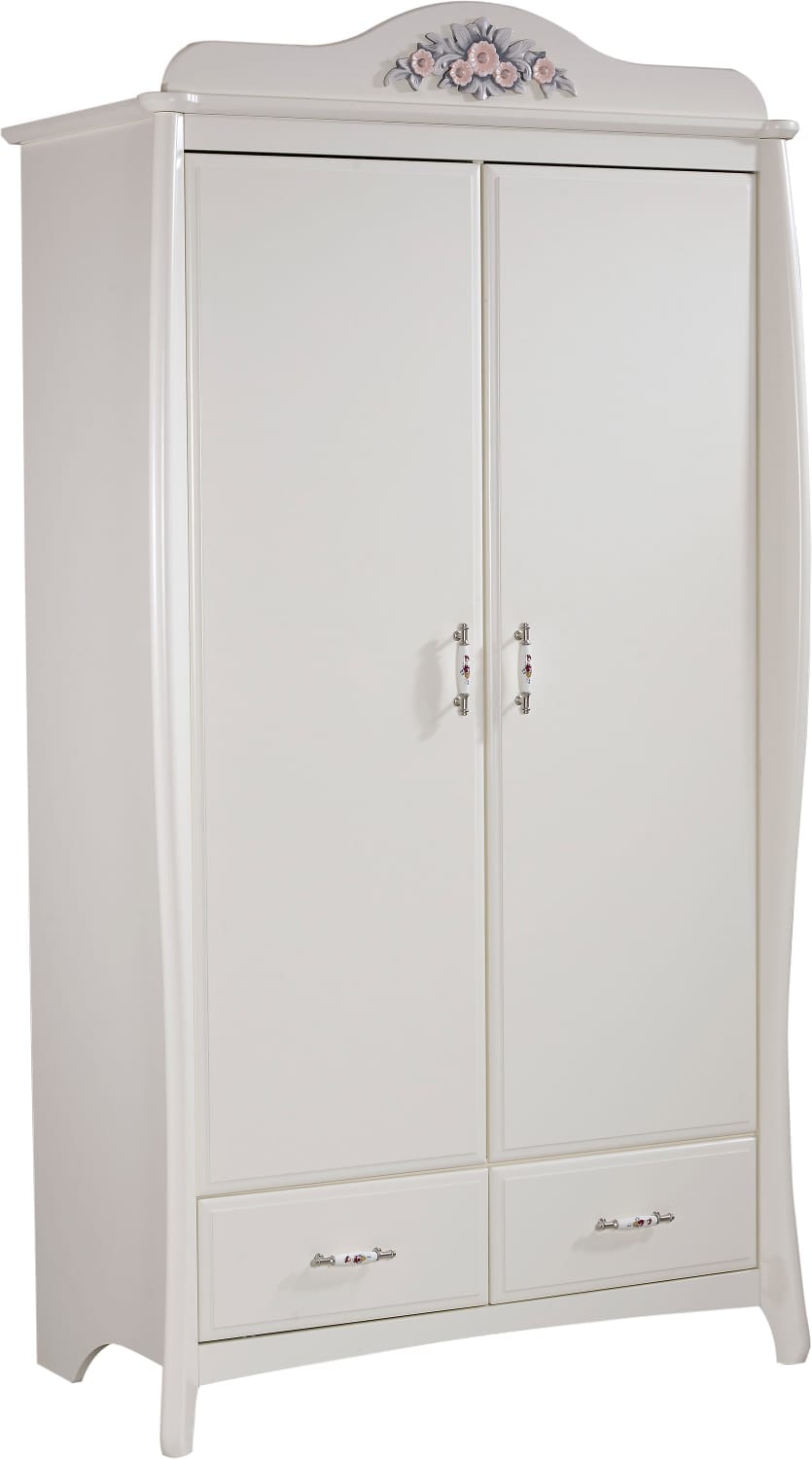 Prestige Two Door Girl's Room Wardrobe White Wardrobe MELTEM SMART 