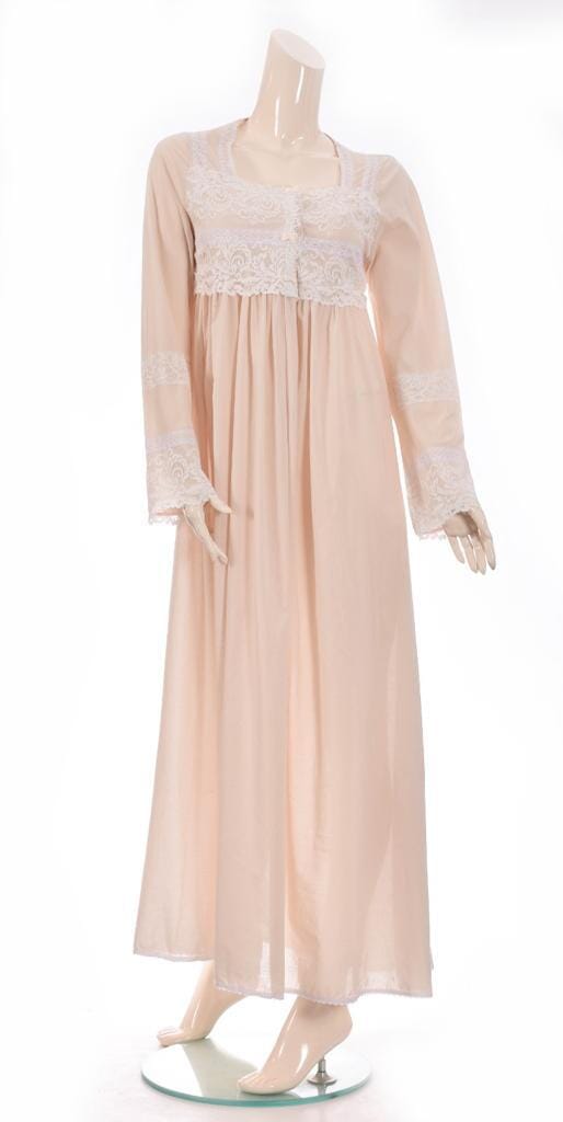 Elegant Lace Night Dress - Beige Dress Coco Box 