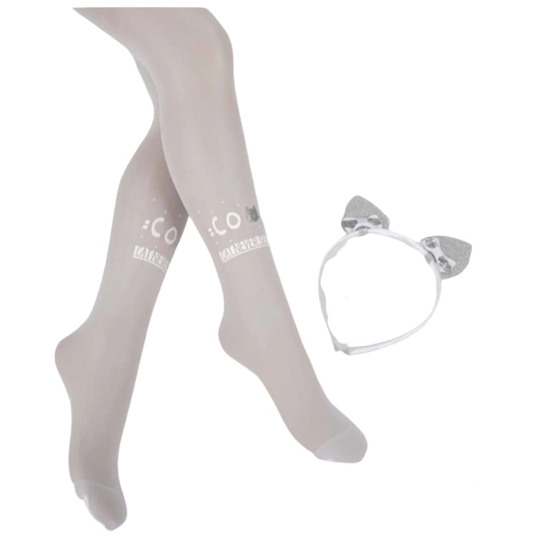Cool Crown Printed Thin Tights With hair band TİGHTS KATAMİNO 